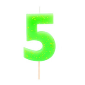 Vela 5 verde Flúor